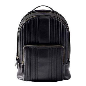 MARK GRAHAM Black Quilted Leather Backpack